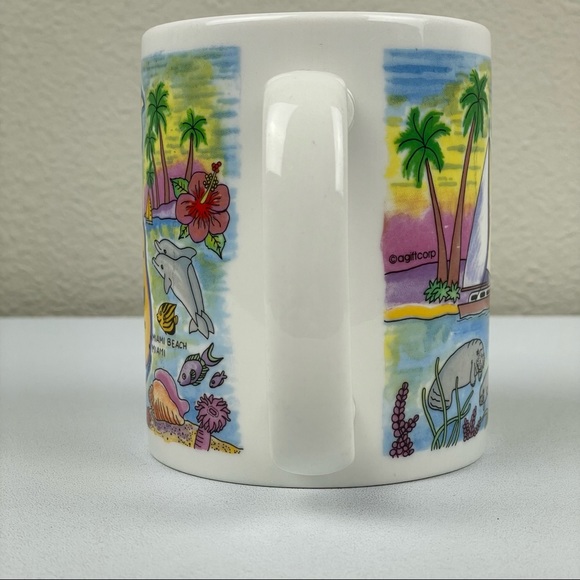 VTG Florida Graphic Print Map Mug White Ceramic Coffee Tea American Gift Collect - Picture 4 of 10